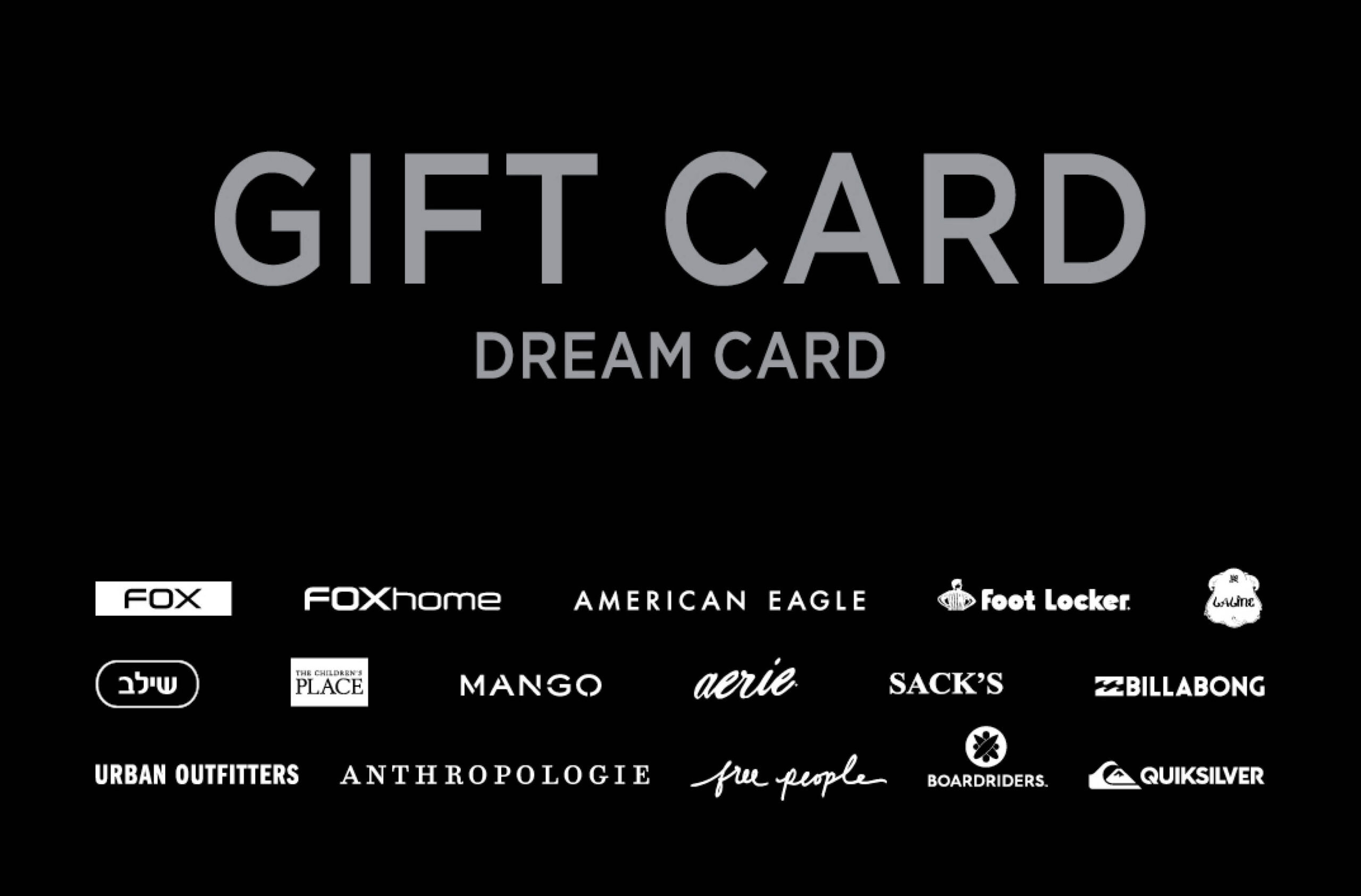 dream_card_02 GIFT CARD - DREAM CARD בשווי 100 ₪ – תמונה 1